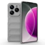 For Tecno Spark 20 Pro 4G Global Magic Shield TPU + Flannel Phone Case(Grey)
