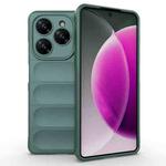 For Tecno Spark 20 Pro 4G Global Magic Shield TPU + Flannel Phone Case(Dark Green)