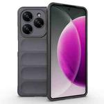 For Tecno Spark 20 Pro 4G Global Magic Shield TPU + Flannel Phone Case(Dark Grey)