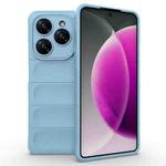 For Tecno Spark 20 Pro 4G Global Magic Shield TPU + Flannel Phone Case(Light Blue)