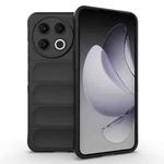 For Tecno Spark 30 Pro Global Magic Shield TPU + Flannel Phone Case(Black)