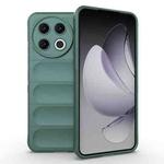For Tecno Spark 30 Pro Global Magic Shield TPU + Flannel Phone Case(Dark Green)