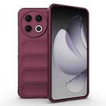 For Tecno Spark 30 Pro Global Magic Shield TPU + Flannel Phone Case(Wine Red)