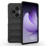For Tecno Spark 30 4G Global Magic Shield TPU + Flannel Phone Case(Black)