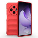 For Tecno Spark 30 4G Global Magic Shield TPU + Flannel Phone Case(Red)