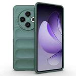 For Tecno Spark 30 4G Global Magic Shield TPU + Flannel Phone Case(Dark Green)