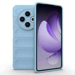 For Tecno Spark 30 4G Global Magic Shield TPU + Flannel Phone Case(Light Blue)
