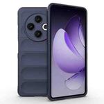 For Tecno Spark 30 4G Global Magic Shield TPU + Flannel Phone Case(Dark Blue)