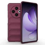 For Tecno Spark 30 4G Global Magic Shield TPU + Flannel Phone Case(Wine Red)
