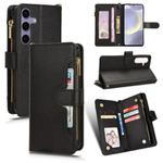 For Samsung Galaxy S25 5G Litchi Texture Zipper Leather Phone Case(Black)