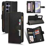For Samsung Galaxy S25+ 5G Litchi Texture Zipper Leather Phone Case(Black)
