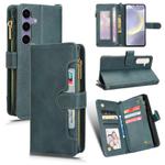 For Samsung Galaxy S25+ 5G Litchi Texture Zipper Leather Phone Case(Green)