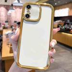 For iPhone X / XS Plating Emery PC Hybrid Silicone Phone Case(White)