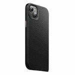 For iPhone 15 Plus MagSafe Kevlar Fiber Shockproof Phone Case(Black)