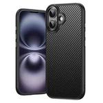 For iPhone 17 Kevlar Fiber Shockproof MagSafe Phone Case(Black)
