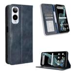 For Cricket Icon 6  Magnetic Buckle Retro Texture Leather Phone Case(Blue)