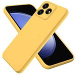 For ZTE Axon 50 Lite Pure Color Liquid Silicone Shockproof Phone Case(Yellow)