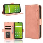 For Cricket  Icon5 Skin Feel Calf Texture Card Slots Leather Phone Case(Pink)