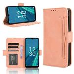 For Cricket Debut S2 U380AC Skin Feel Calf Texture Card Slots Leather Phone Case(Pink)