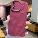 For iPhone X / XS Frosted Wrinkles Texture TPU Phone Case(Red)