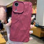 For iPhone XR Frosted Wrinkles Texture TPU Phone Case(Red)