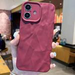 For iPhone 16 Plus Frosted Wrinkles Texture TPU Phone Case(Red)