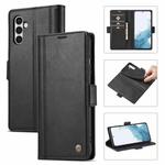 For Samsung Galaxy S23 FE LC.IMEEKE Skin-friendly Card Slots Leather Phone Case(Black)