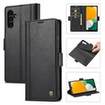 For Samsung Galaxy A55 5G LC.IMEEKE Skin-friendly Card Slots Leather Phone Case(Black)