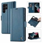 For Samsung Galaxy S24 Ultra LC.IMEEKE Skin-friendly Card Slots Leather Phone Case(Blue)