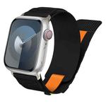 For Apple Watch SE 2023 44mm Nylon Braided Rope Orbital Watch Band(Black)