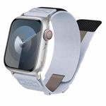 For Apple Watch SE 44mm Nylon Braided Rope Orbital Watch Band(Grey)