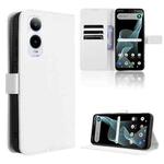 For Cricket Icon 6 Diamond Texture Leather Phone Case(White)