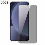 For Samsung Galaxy S25 5G 5pcs DUX DUCIS 0.33mm 9H High Aluminum Anti-spy HD Tempered Glass Film