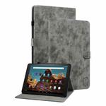 For Amazon Fire HD 10 2023 Tiger Pattern Flip Leather Tablet Case(Grey)