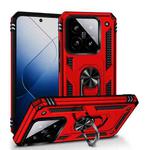 For Xiaomi 14 Pro Shockproof TPU + PC Phone Case with Holder(Red)