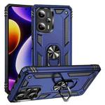 For Xiaomi Poco F5 5G / Redmi Note 12 Turbo 5G Shockproof TPU + PC Phone Case with Holder(Blue)