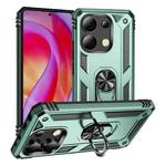 For Xiaomi Redmi Note 13 4G Shockproof TPU + PC Phone Case with Holder(Dark Green)