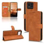 For ASUS Zenfone 11 Ultra Skin Feel Magnetic Flip Leather Phone Case(Brown)