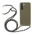 For Samsung Galaxy A15 5G Wheat Straw Material + TPU Phone Case with Lanyard(Army Green)