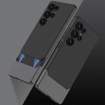 For Samsung Galaxy S25 Ultra 5G GKK Mortise-Tenon Connection Contrast Color Shockproof Phone Case(Black Silver)
