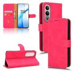 For OnePlus Nord CE4 5G Skin Feel Magnetic Flip Leather Phone Case(Rose Red)