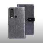 For CAT S75 idewei Crocodile Texture Leather Phone Case(Grey)