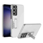 For Samsung Galaxy S24+ 5G GKK Ultra-thin Shockproof Phone Case with Holder(Silver)