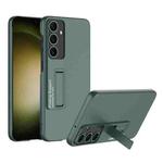 For Samsung Galaxy S24 5G GKK Ultra-thin Shockproof Phone Case with Holder(Forest Green)