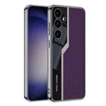 For Samsung Galaxy S24 5G GKK Plating TPU + Leather Supercar Full Coverage Phone Case(Purple)