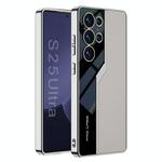 For Samsung Galaxy S25 Ultra 5G GKK Plating TPU + Leather Supercar Full Coverage Phone Case(Grey)