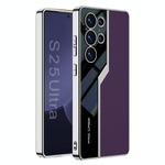 For Samsung Galaxy S25 Ultra 5G GKK Plating TPU + Leather Supercar Full Coverage Phone Case(Purple)
