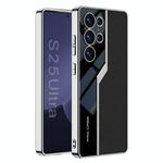For Samsung Galaxy S25 Ultra 5G GKK Plating TPU + Leather Supercar Full Coverage Phone Case(Black)