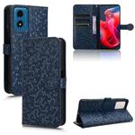 For Motorola Moto G24 / G04 Honeycomb Dot Texture Leather Phone Case(Blue)