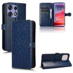 For Motorola Edge 50 Pro Honeycomb Dot Texture Leather Phone Case(Blue)